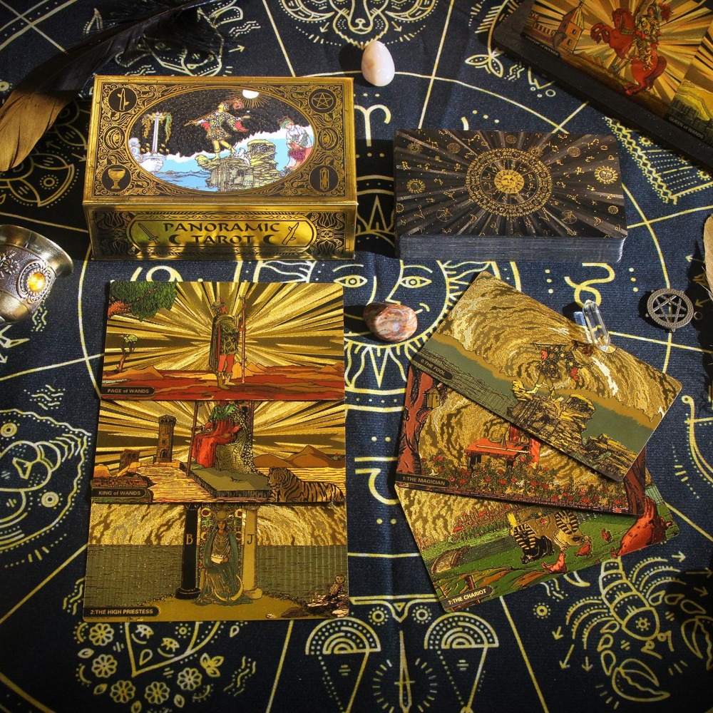 Classic Panoramic Rider Waite  - Tarot Cards Deck With Guidebook ulasan dan harga
