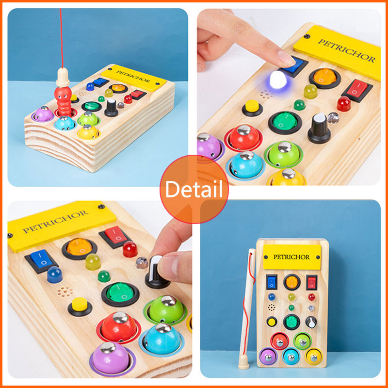 Montessori Busy Board Sensory  - Montessori Wooden Busy Board Toddler ulasan dan harga