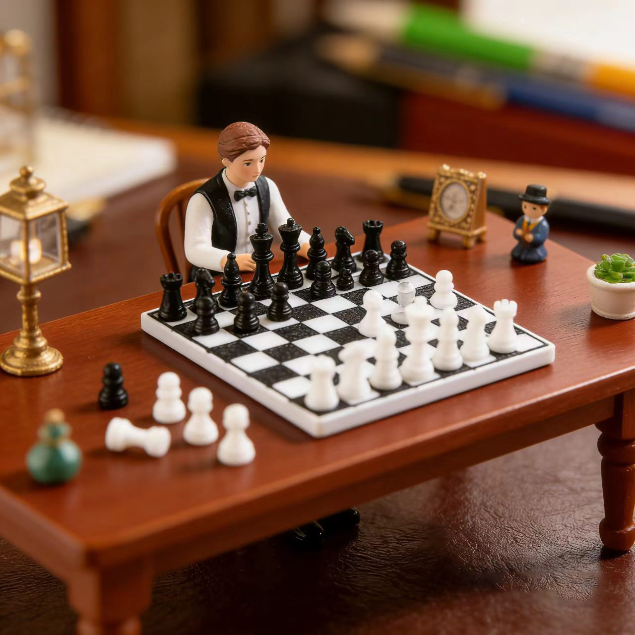 1set/Miniature black and white - Board Games ulasan dan harga