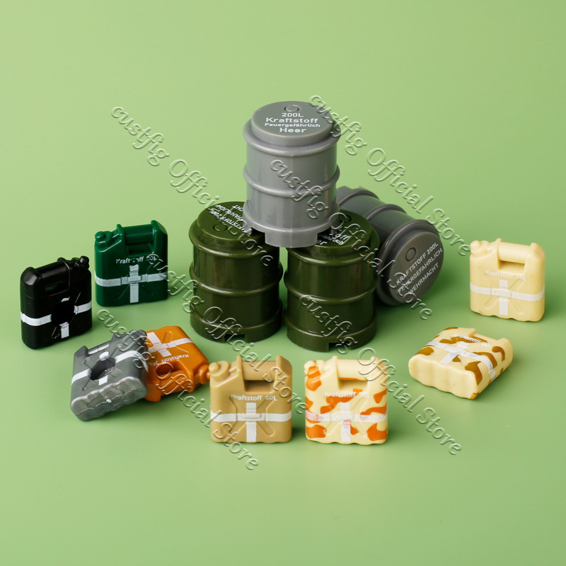 WW2 Military Oil Drum Fuel Tan - Lego Compatible Military Tank ulasan dan harga