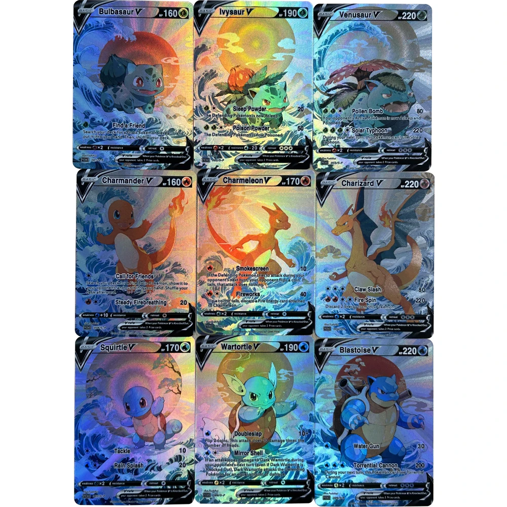 9Pcs/set DIY Anime PTCG Collec - Board Games ulasan dan harga
