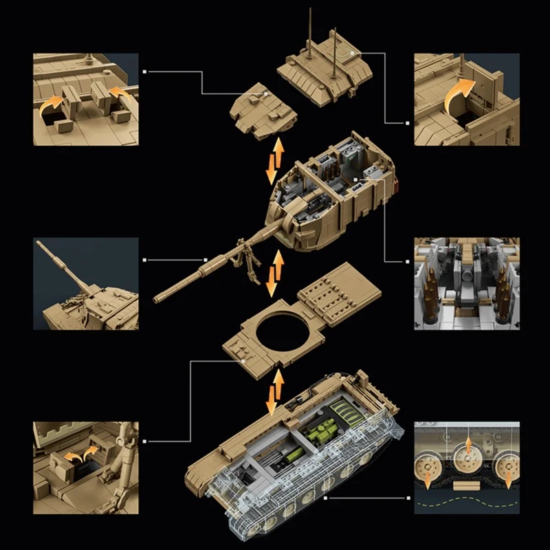 2080pcs British FV4005 Heavy A - Lego Compatible Military Tank ulasan dan harga